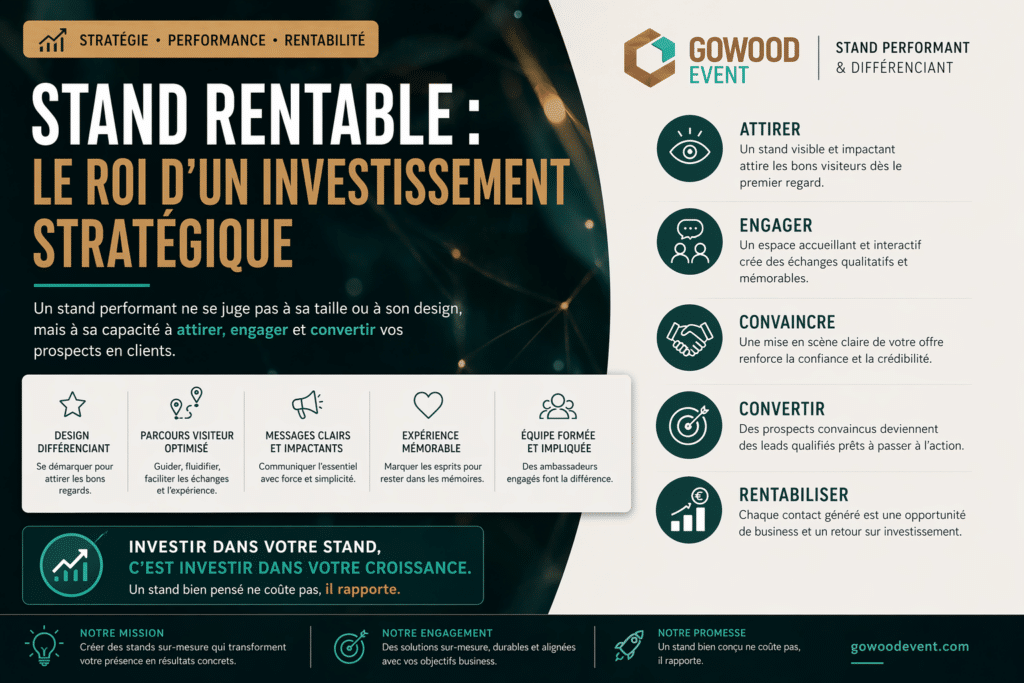 Stand rentable _ attractif performant Go Wood Event