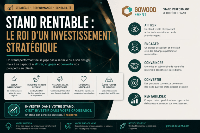 Stand rentable _ attractif performant Go Wood Event